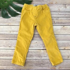 Mini Boden Girls mustard yellow Corduroy pants